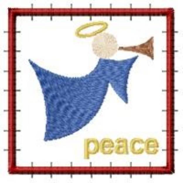 Picture of Christmas Angel Peace Machine Embroidery Design