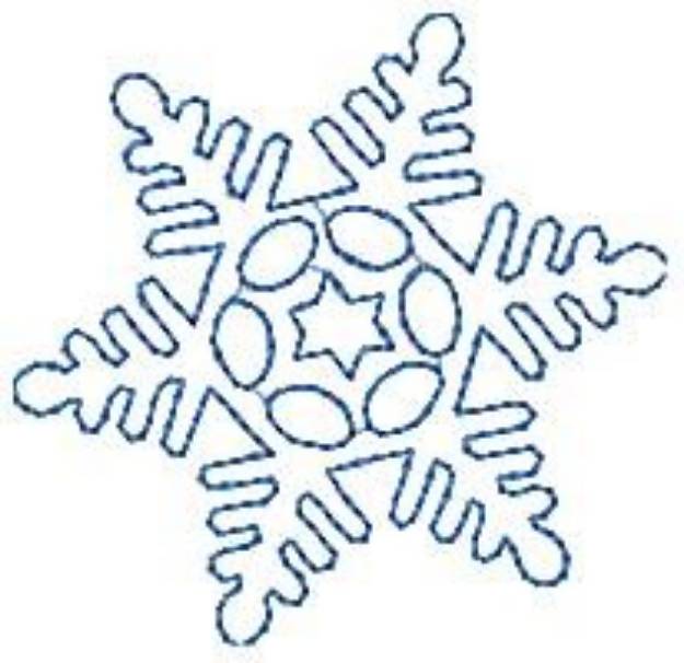 Picture of Christmas Snowflake Outline Machine Embroidery Design