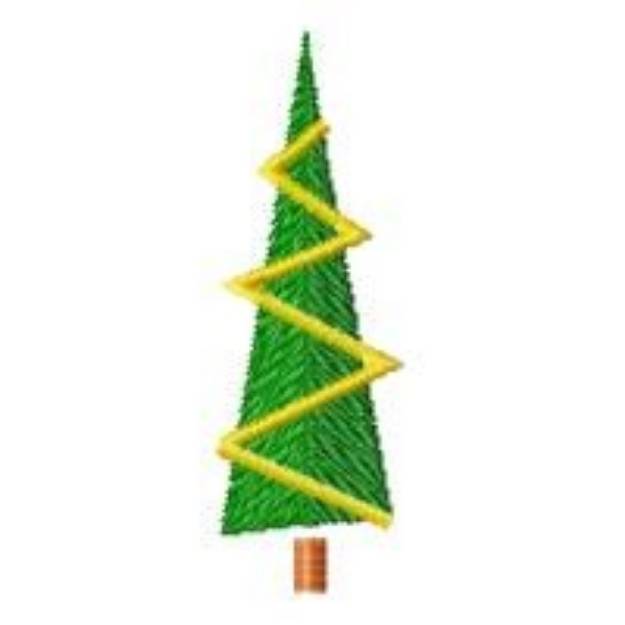 Picture of Pointed Christmas Tree Machine Embroidery Design