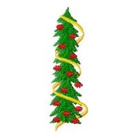Skinny Christmas Tree Machine Embroidery Design