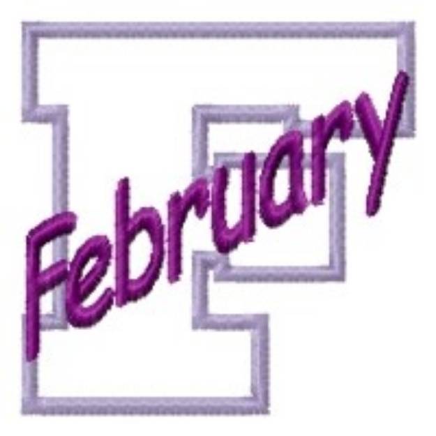 Picture of Applique February Machine Embroidery Design