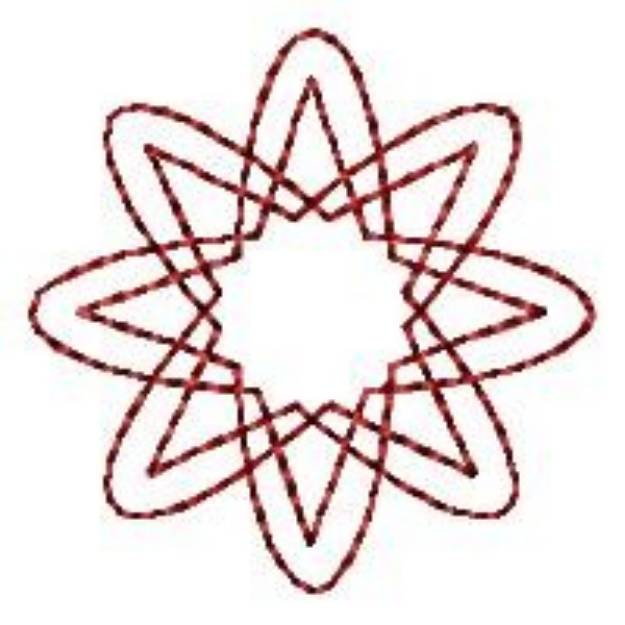 Picture of Looped Spirograph Redwork Machine Embroidery Design