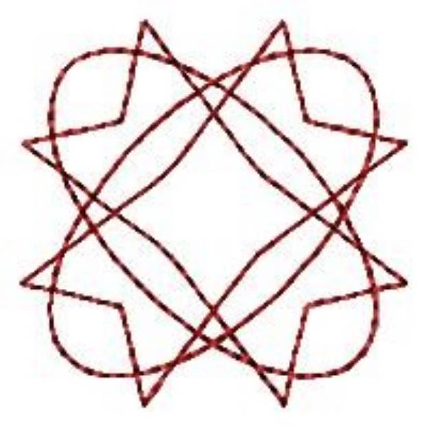 Picture of Abstract Spirograph Redwork Machine Embroidery Design
