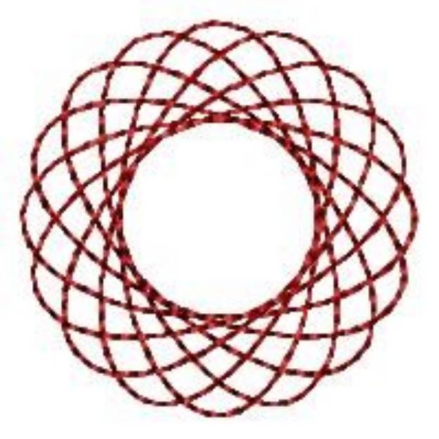 Picture of Circular Redwork Spirograph Machine Embroidery Design