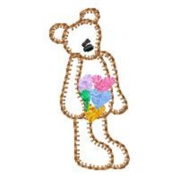 Picture of Teddy Bear Outline Machine Embroidery Design