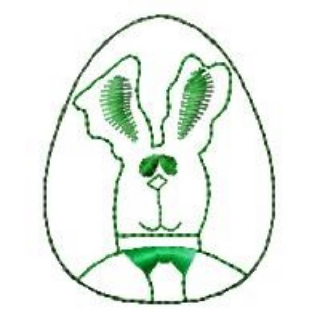 Picture of Easter Bunny Egg Machine Embroidery Design