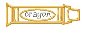 Crayon Outline Machine Embroidery Design