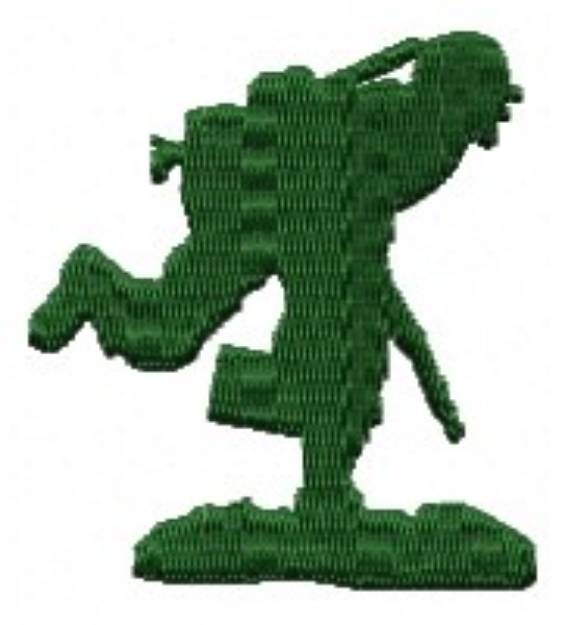 Picture of Silhouette Green Army Men Machine Embroidery Design