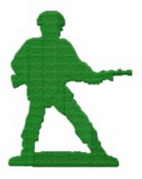 Picture of Green Army Man Machine Embroidery Design