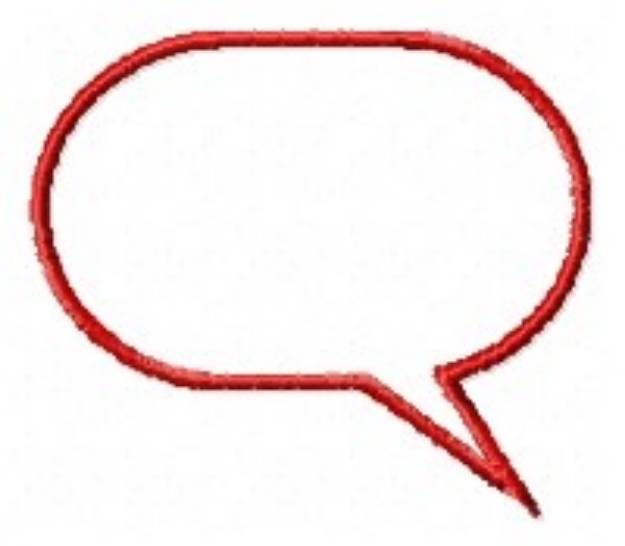 Picture of Small Oval Conversation Bubble Machine Embroidery Design