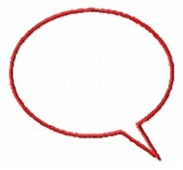 Picture of Round Conversation Bubble Machine Embroidery Design