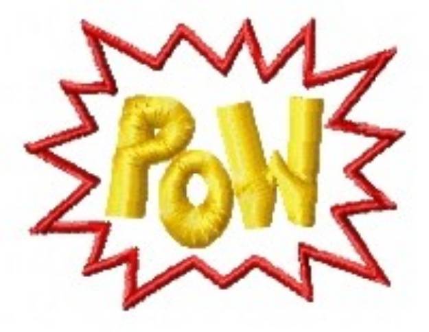 Picture of Superhero Pow Machine Embroidery Design