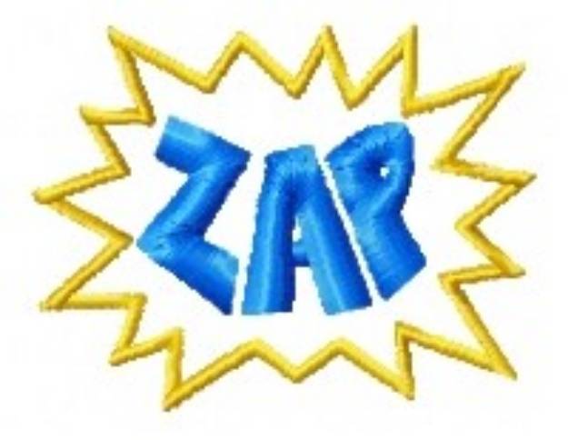 Picture of Superhero Zap Machine Embroidery Design