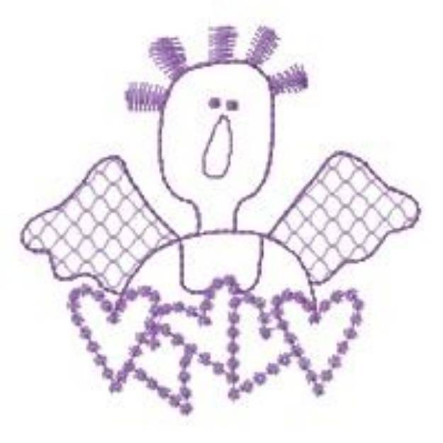 Picture of Country Valentine Angel Machine Embroidery Design