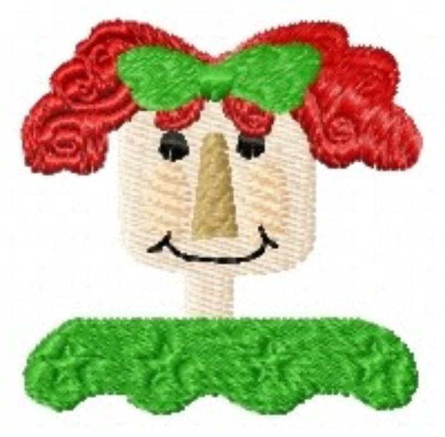 Picture of Cute Dolly Head Machine Embroidery Design