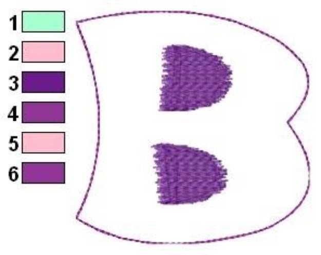 Picture of Halloween Letter B Machine Embroidery Design