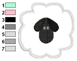 Sheep Applique Machine Embroidery Design
