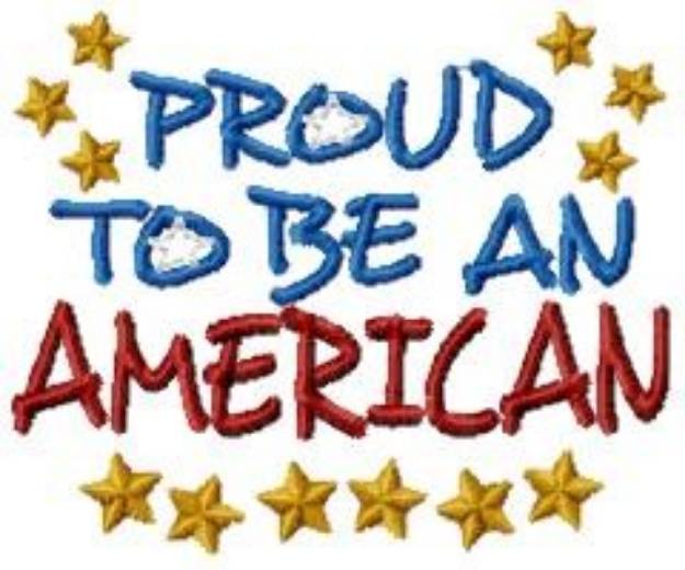 Picture of Proud American Machine Embroidery Design