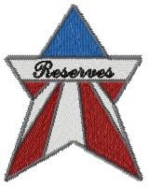 Picture of Reserves Star Machine Embroidery Design