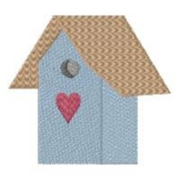 Picture of Vintage Country Birdhouse Machine Embroidery Design