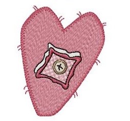 Patchwork Heart Machine Embroidery Design