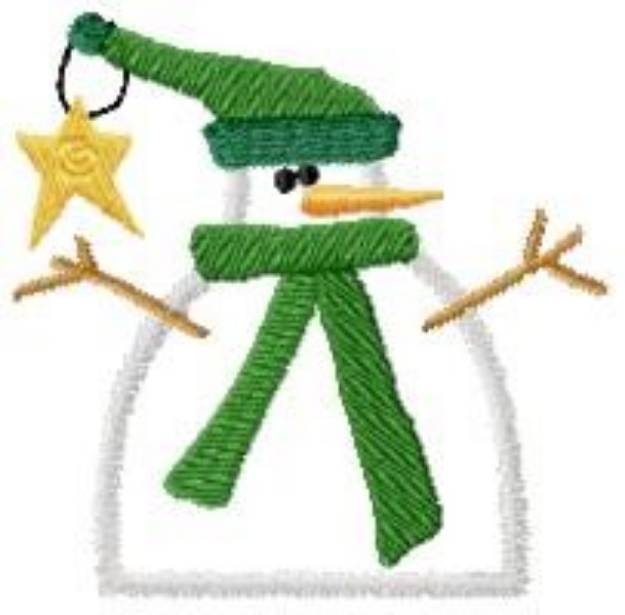 Picture of Snowman Applique Machine Embroidery Design