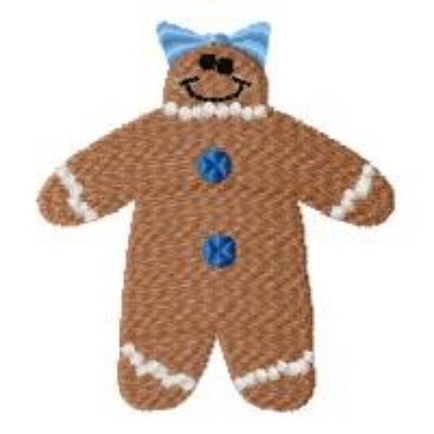 Picture of Gingerbread Woman Machine Embroidery Design