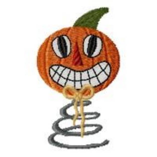 Picture of Jack-O-Lantern On A Spring Machine Embroidery Design