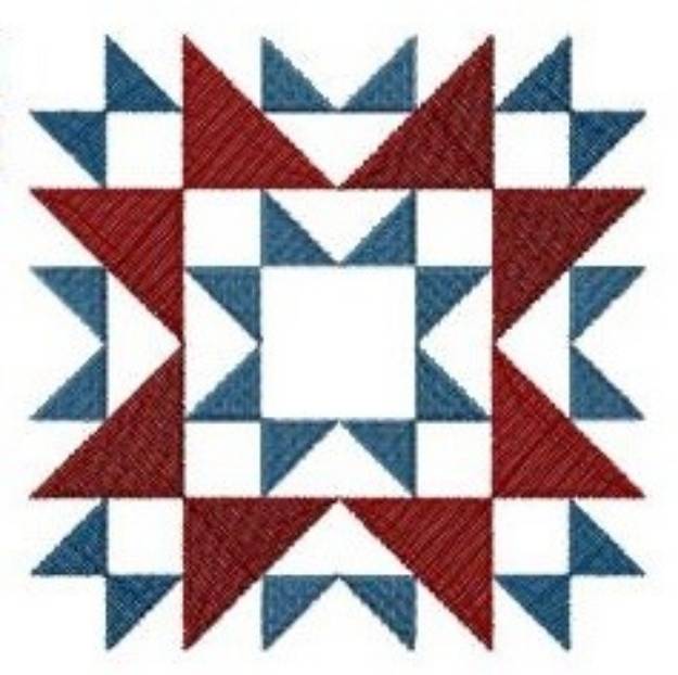 Picture of Starburst Quilt Square Machine Embroidery Design