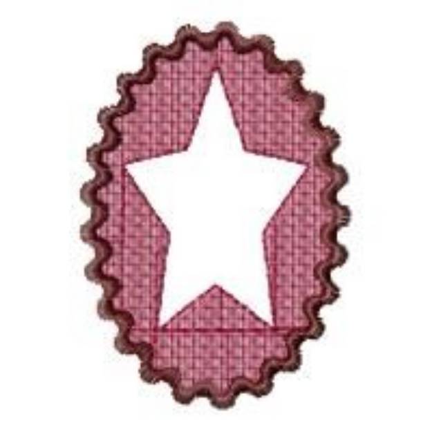 Picture of Star Cameo Machine Embroidery Design