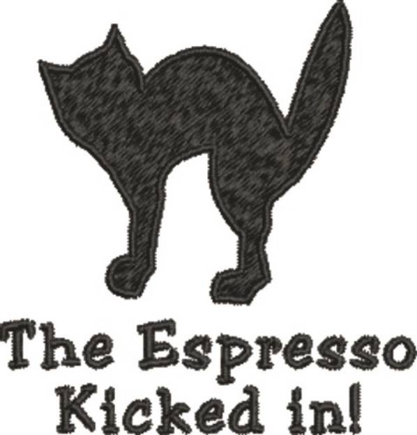 Picture of Espresso Cat Machine Embroidery Design