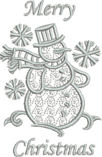 Picture of Merry Snowman Machine Embroidery Design