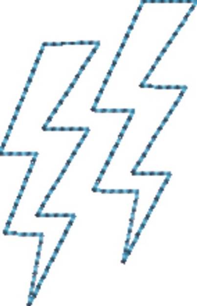 Picture of Lightning Bolts Outline Machine Embroidery Design