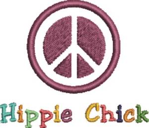 Picture of Hippie Chick Peace Machine Embroidery Design