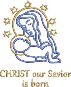 Picture of Mary Jesus Savior Machine Embroidery Design