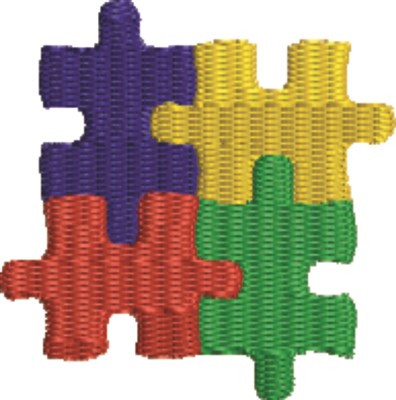 Autism Symbol Machine Embroidery Design