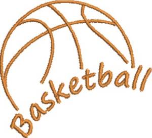 Picture of Basketball Machine Embroidery Design