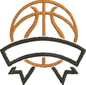 Picture of Basketball Banner Machine Embroidery Design