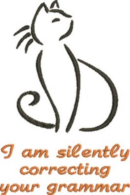 Picture of Silent Cat Machine Embroidery Design