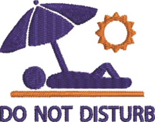 Picture of Do Not Disturb Machine Embroidery Design