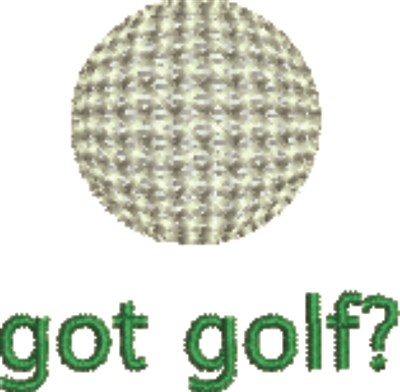 Got Golf? Machine Embroidery Design