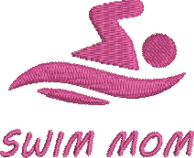 Swim Mom Machine Embroidery Design