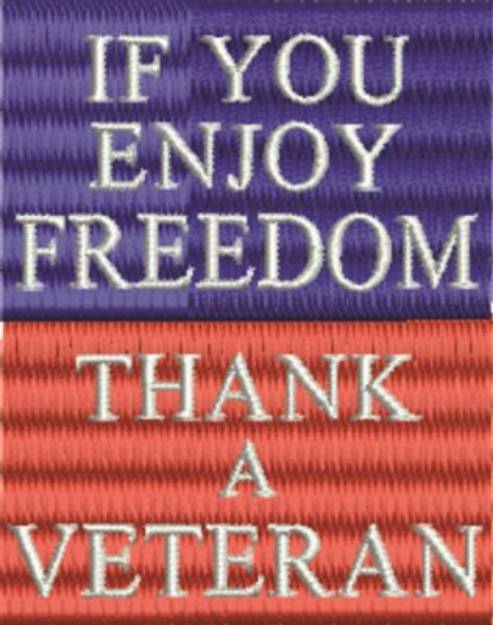 Picture of Veterans Day Banner Machine Embroidery Design