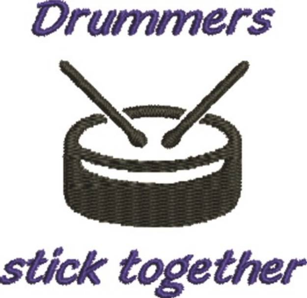 Picture of Drummers Stick Together Machine Embroidery Design