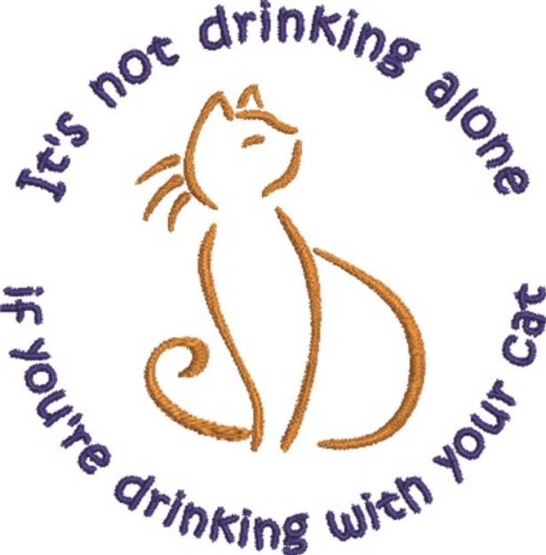 Picture of Drinking With Cat Machine Embroidery Design