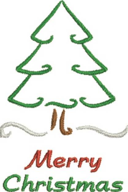 Picture of Merry Christmas Machine Embroidery Design