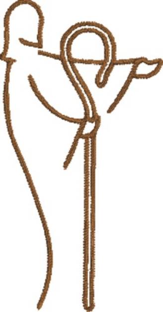 Picture of Outline Jesus Machine Embroidery Design