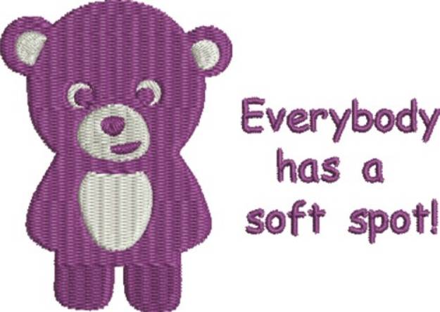 Picture of Teddy Bear Soft Spot Machine Embroidery Design