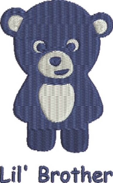 Picture of Teddy Bear Lil Brother Machine Embroidery Design