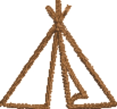 Teepee Outline Machine Embroidery Design